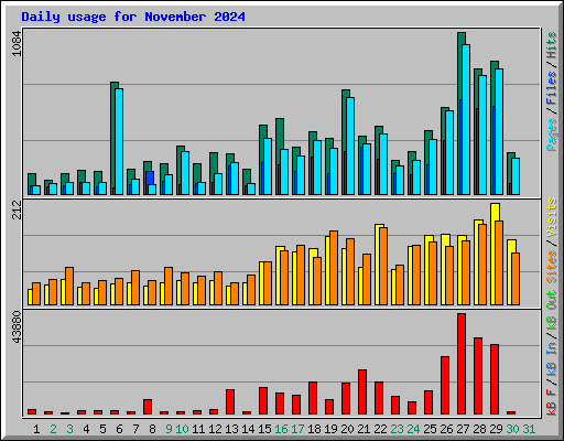 Daily usage for November 2024