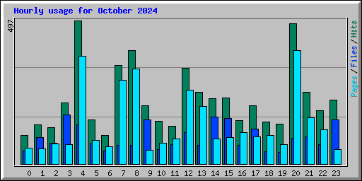 Hourly usage for October 2024