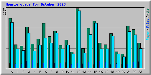 Hourly usage for October 2025