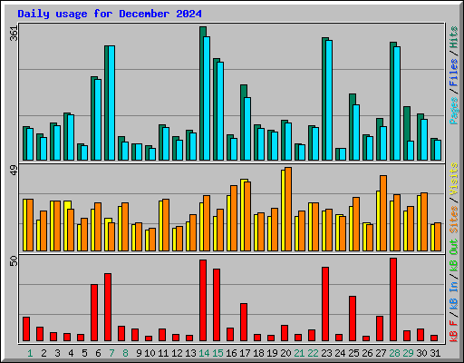 Daily usage for December 2024