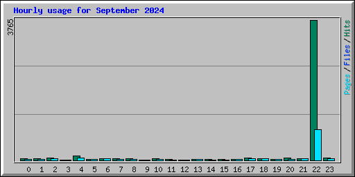 Hourly usage for September 2024