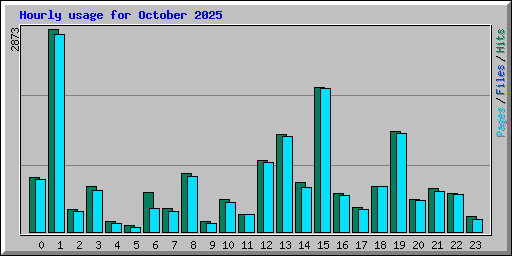Hourly usage for October 2025